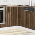 Mueble bajo esquinero de cocina Lucca marrón