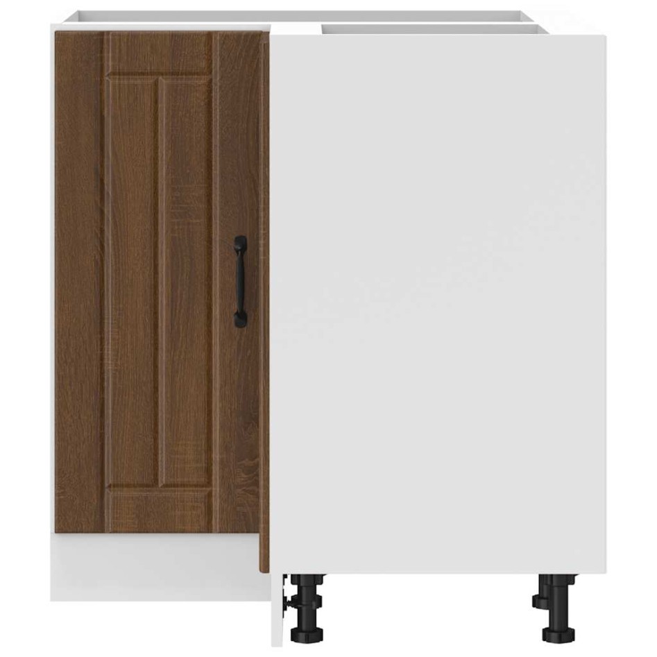 Mueble bajo esquinero de cocina Lucca marrón