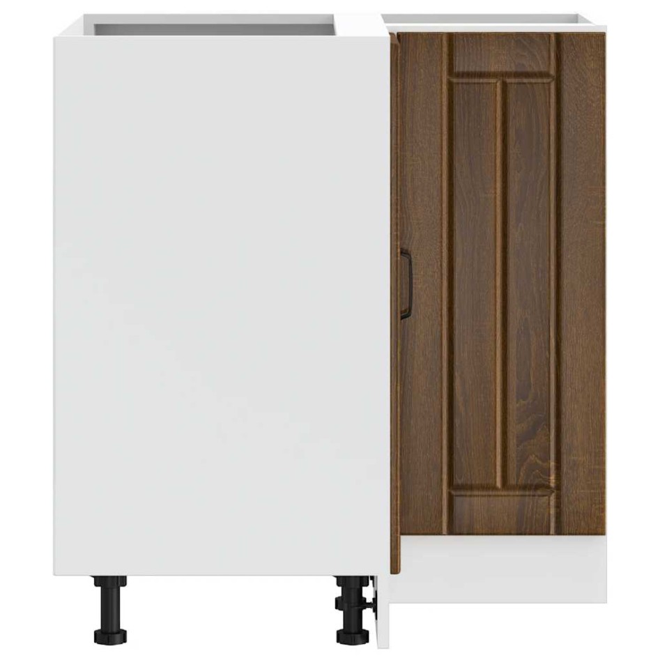 Mueble bajo esquinero de cocina Lucca marrón