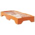 Estructura de cama apilable sin colchón marrón cera 80x200