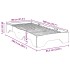 Estructura de cama apilable sin colchón marrón cera 80x200