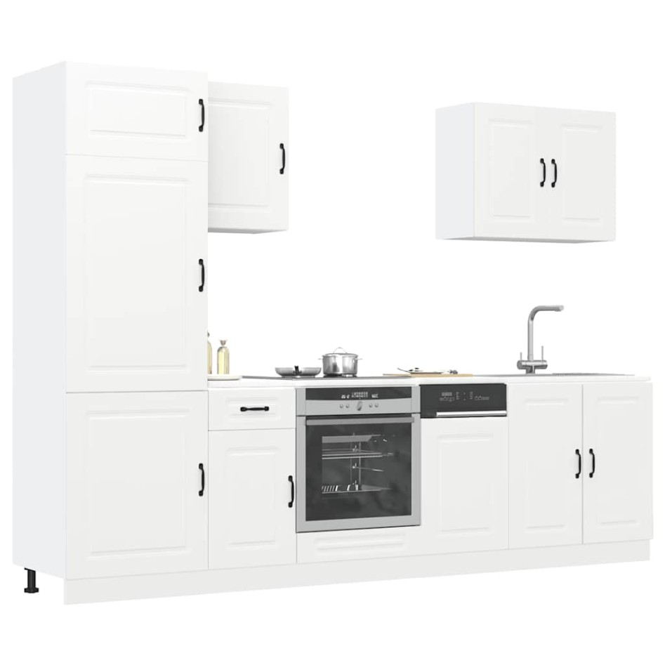 Mueble de cocina Kalmar blanco 7 piezas madera