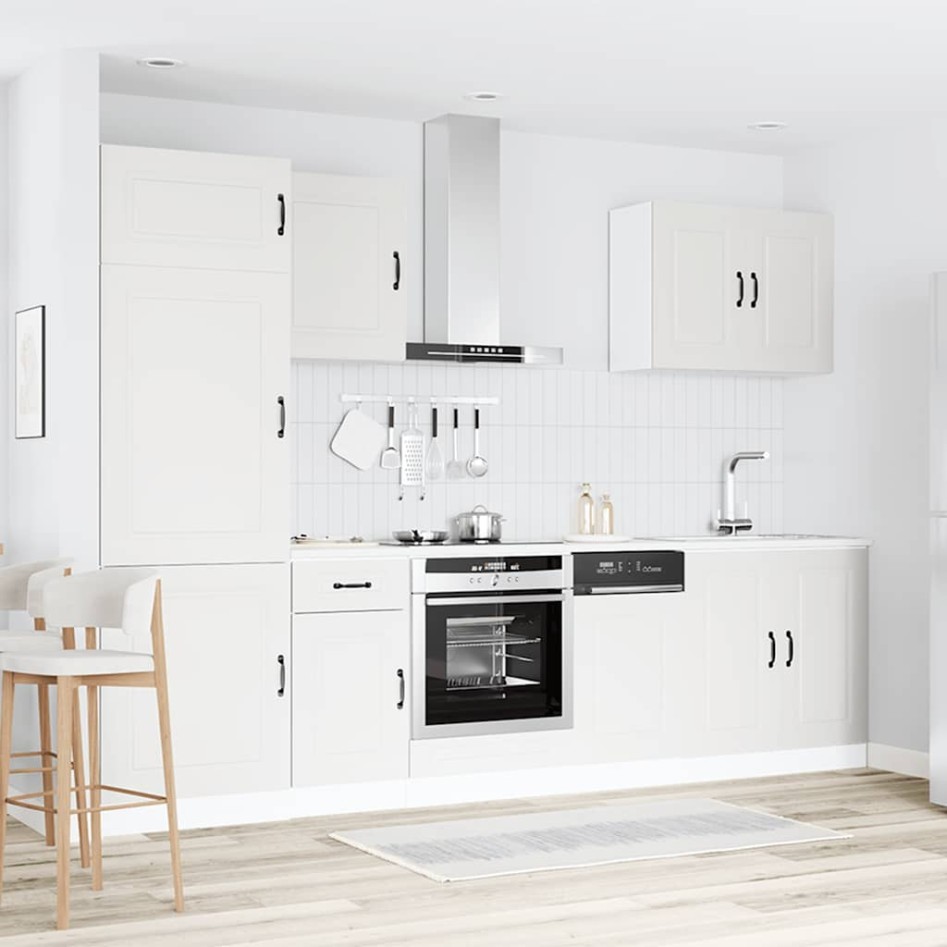 Mueble de cocina Kalmar blanco 7 piezas madera