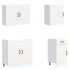 Mueble de cocina Kalmar blanco 7 piezas madera