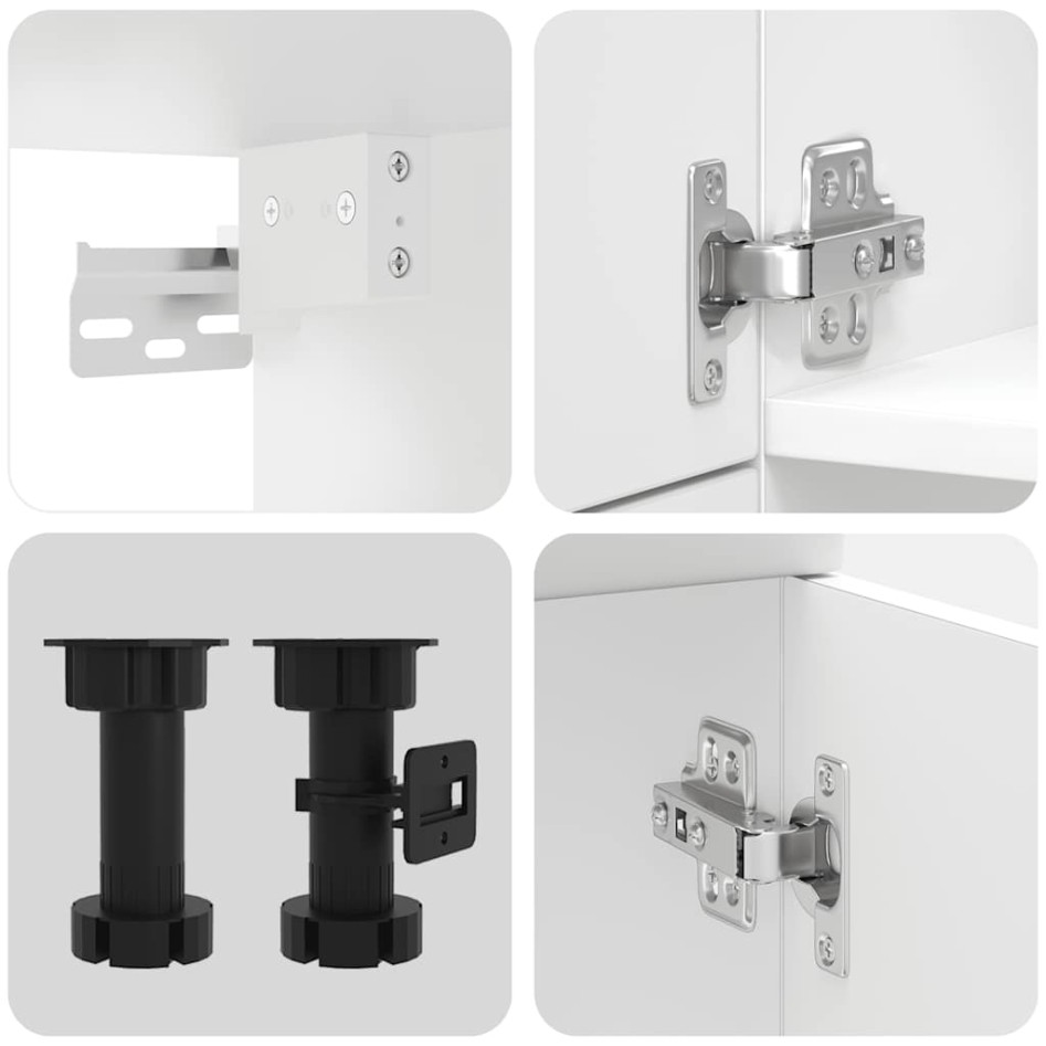 Mueble de cocina Kalmar blanco 7 piezas madera