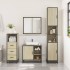 Set de muebles de baño 3 pzas madera contrachapada roble