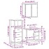Set de muebles de baño 3 pzas madera contrachapada roble