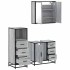 Set de muebles de baño 3 pzas madera contrachapada gris