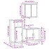 Set de muebles de baño 3 pzas madera contrachapada roble