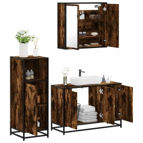 Set de muebles baño 3 pzas madera contrachapada roble