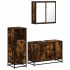 Set de muebles baño 3 pzas madera contrachapada roble