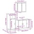 Set de muebles baño 3 pzas madera contrachapada roble