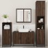 Set de muebles baño 4 pzas madera contrachapada roble