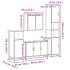 Set de muebles baño 4 pzas madera contrachapada roble