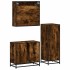 Set de muebles baño 3 pzas madera contrachapada roble