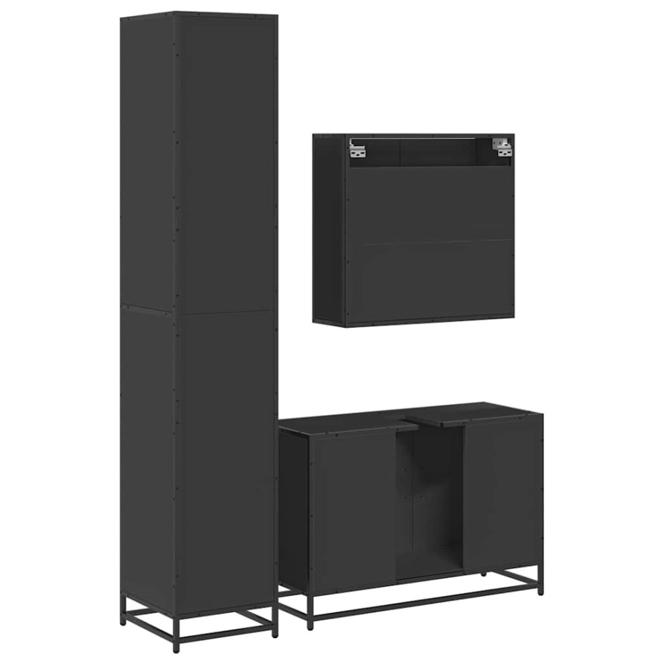 Juego de muebles de baño 3 pzas madera contrachapada