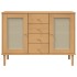 Aparador SENJA aspecto de ratán madera pino marrón 112x40x80