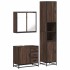 Set de muebles baño 3 pzas madera contrachapada roble