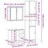 Set de muebles baño 3 pzas madera contrachapada roble