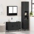 Juego de muebles de baño 3 pzas madera contrachapada