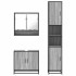Set de muebles de baño 3 pzas madera contrachapada gris