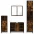 Set de muebles baño 4 pzas madera contrachapada roble