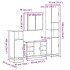 Set de muebles baño 4 pzas madera contrachapada roble