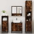Set de muebles baño 4 pzas madera contrachapada roble