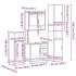 Set de muebles baño 4 pzas madera contrachapada roble