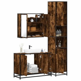 Set de muebles baño 3 pzas madera contrachapada roble