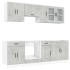 Mueble cocina Kalmar gris hormigón 8 pzas madera