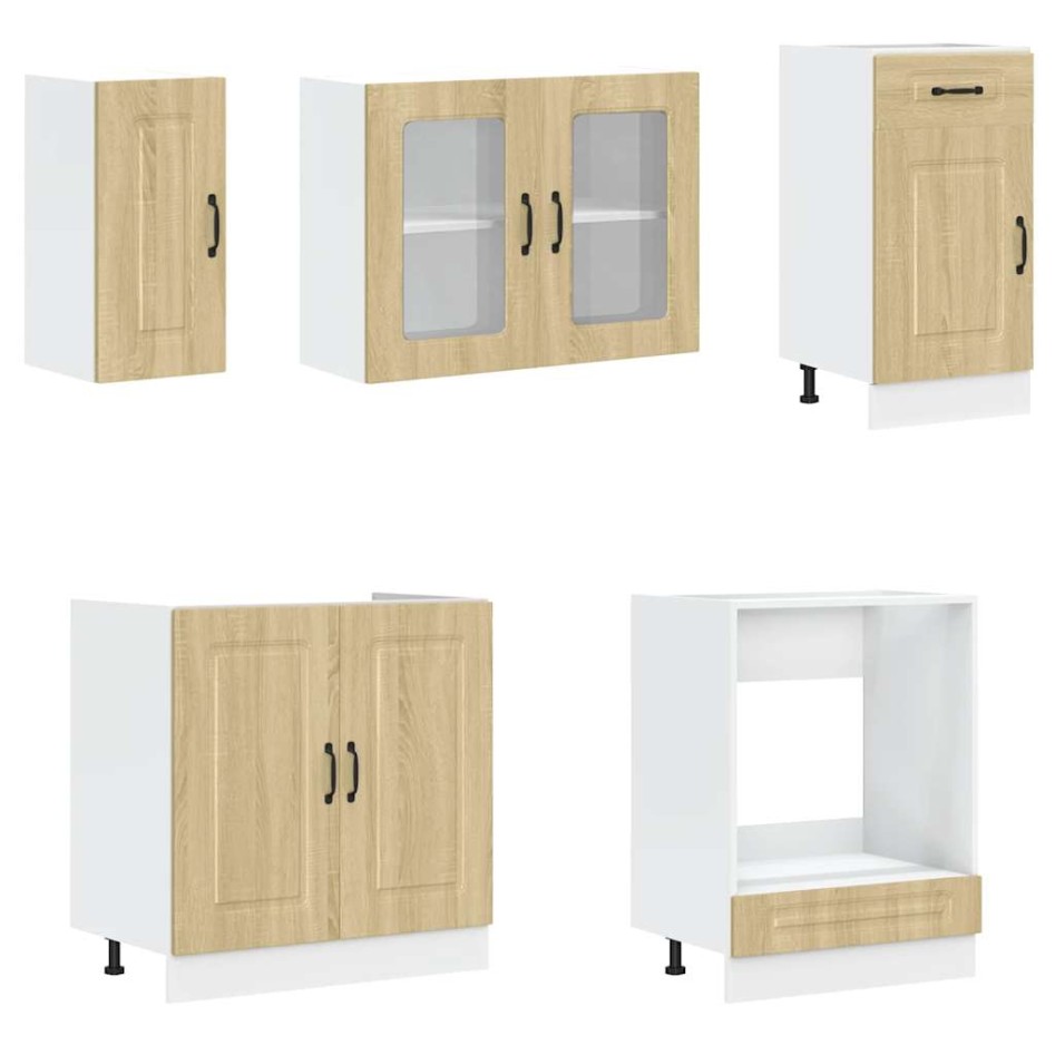 Mueble cocina Kalmar roble sonoma 8 pzas madera