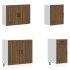 Mueble cocina Kalmar roble marrón 7 pzas madera