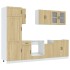 Mueble cocina Kalmar roble sonoma 8 pzas madera