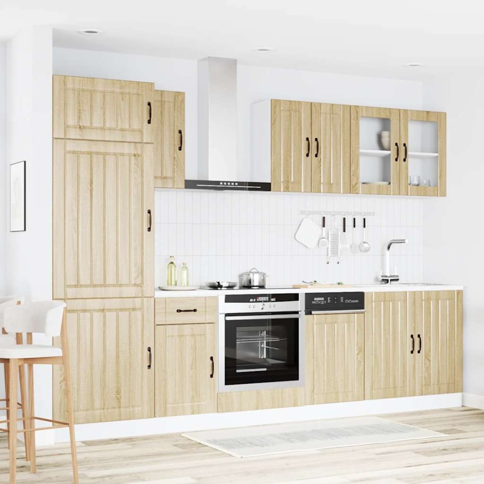 Mueble cocina Kalmar roble sonoma 8 pzas madera