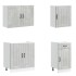 Mueble cocina Kalmar gris hormigón 7 pzas madera