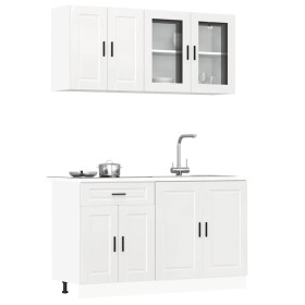 Mueble cocina Kalmar blanco de alto brillo 4