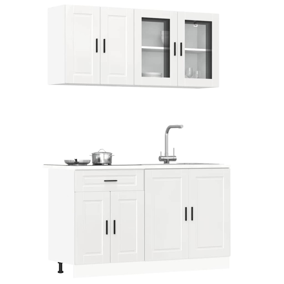 Mueble cocina Kalmar blanco de alto brillo 4