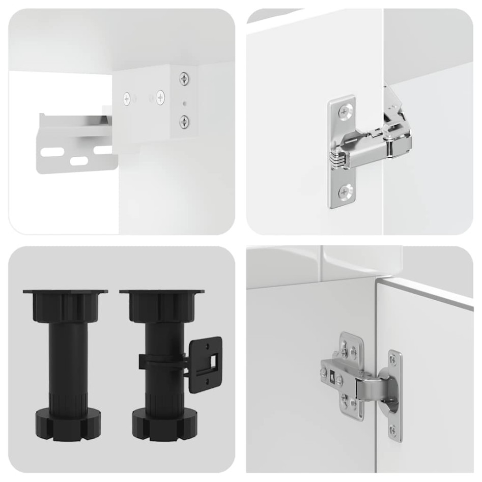 Mueble cocina Kalmar blanco de alto brillo 4