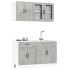 Mueble cocina Kalmar gris hormigón 4 pzas madera