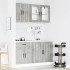 Mueble cocina Kalmar gris hormigón 4 pzas madera