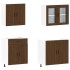 Mueble cocina Kalmar roble marrón 4 pzas madera