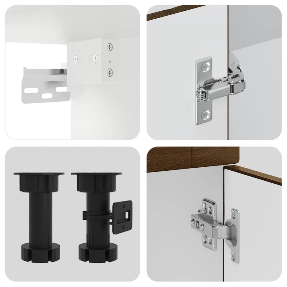 Mueble cocina Kalmar roble marrón 4 pzas madera