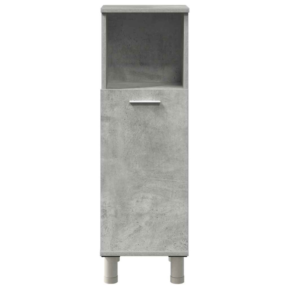 Juego muebles de baño 4 pzas madera contrachapada gris
