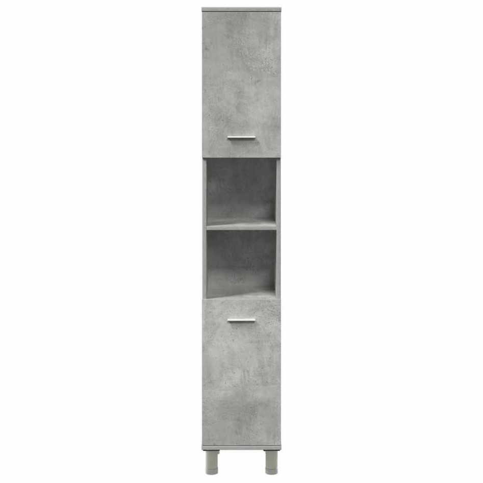 Juego muebles de baño 4 pzas madera contrachapada gris
