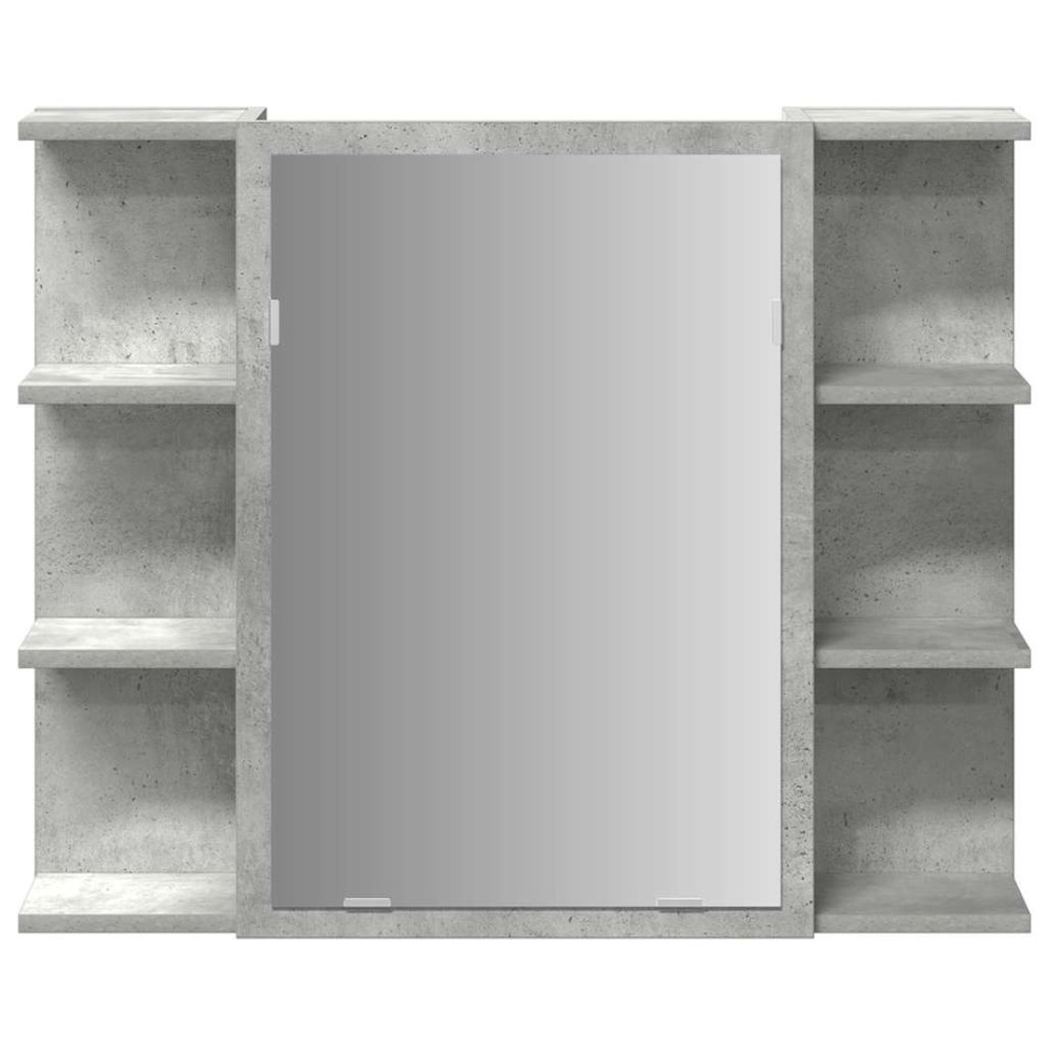 Juego muebles de baño 4 pzas madera contrachapada gris