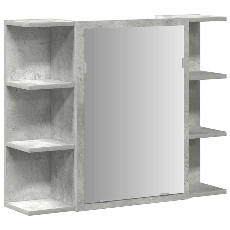 Juego muebles de baño 4 pzas madera contrachapada gris