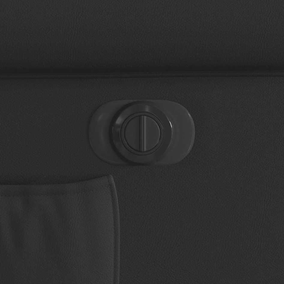 Sillón reclinable eléctrico cuero sintético negro