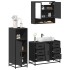 Juego de muebles de baño 3 pzas madera contrachapada