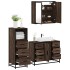 Set de muebles baño 3 pzas madera contrachapada roble
